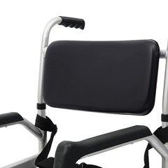 Foldable Shower Chair w/Wheels, Aluminum Alloy Height Adjustable Shower Chair