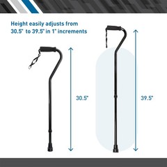 BodyMed Aluminum Vinyl Grip Cane – Walking Crutch for Adults & Seniors – Heavy
