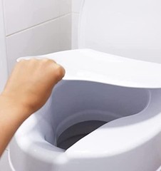 PEPE Mobility Raised Toilet Seat with Lid for Elderly 4″ High, Fits Round and El