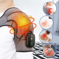 Electric Cordless Heating Vibration Pad Joint Knee Massager Shoulder Brace Wrap