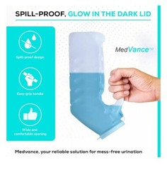 Medline 1000ml Deluxe Male Urinal with Glow-in-Dark Lid