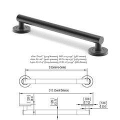 Aquachase Ada Compliant Grab Bar 500Lbs Weight Support For Bath Safety 16 Inch