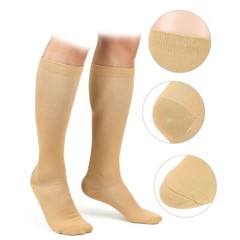 Womens Mens Compression Socks Stockings Knee High Medical Solid S/M L/XL 2XL