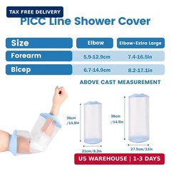 Waterproof PICC Line Shower Cover PICC Line Covers for Upper Arm Elbow Reusable