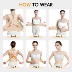 Invisible Lightweight Posture Corrector for Women – Adjustable Back Brace for Pa
