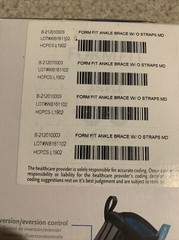 Ossur FormFit Ankle Figure Quick Lace Up Size Medium