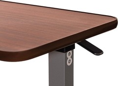 Vaunn Medical Adjustable Overbed Table with Wheels – Hospital & Home Use