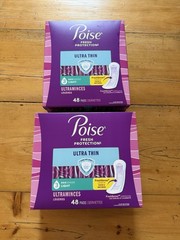 2-Poise Ultra Thin Incontinence & Postpartum Pads-Bladder Leaks, 3 Drop Light-48