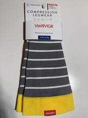 VIM & VIGR Moderate Compression Knee-High Unisex Socks Size Wide Calf L/XL