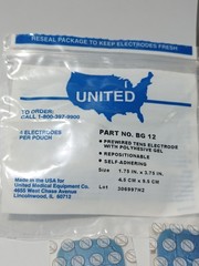 United Pre-Wired TENS Electrode 1.75” X 3.75” Pads (16 Total) Repositionable USA