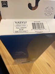 Vasyli Custom Full Length Heat Moldable Orthotics Blue Mid Density KIDS LARGE