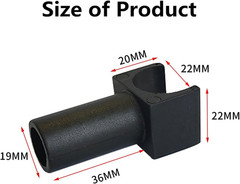 3 Pcs Wheelchair Seat Rail Guide Fits 7/8 Inch Tubing for Transport Chairs