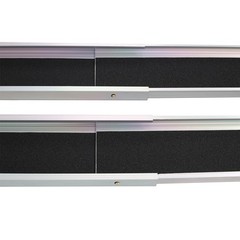 84″ Telescoping Wheelchair Ramps 600LB Cap 2-PC Set w/ Push Button Lock