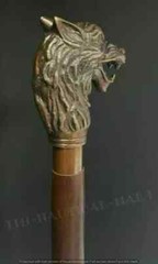 BRASS VICTORIAN HANDLE WOODEN VINTAGE STYLE WALKING STICK CANE DESIGNER style