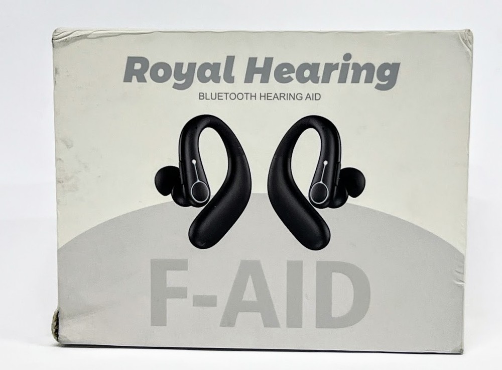 Royal Hearing F-Aid Bluetooth Rechargeable Hearing Aids w/ Charging Case