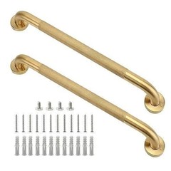 Rackickyer Shower Safety Grab Bar, 2 Pack 16 Inch Gold Bathroom 1.25″ Diamete