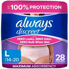 Always Discreet Adult Diapers for Women Postpartum Incontinence Underwear