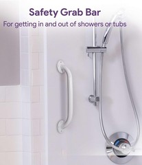 18 Inch Grab Bar for safety- Drive Brand – White Powder Coated