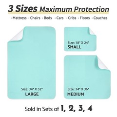 2 Pack 34×52 inch Waterproof Bed Pads Washable Reusable Mattress Protector