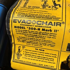 Evac Chair 300H – 400lbs Blue Yellow Emergency Stair Lift Chair With Cover