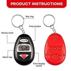 Talking Alarm Clock Keychain to help seniors with vision and Hearing – Loud