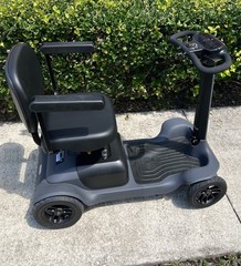 PAISEEC 4-Wheel Mobility Scooter w/ Front Basket, Gray/Black