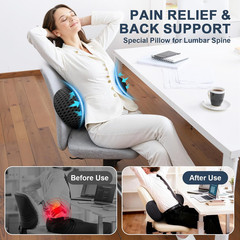 Lumbar Support Pillow,Ergonomic Memory Foam Lumbar Pillow for Chair and Bed ,Low