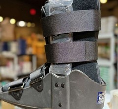 Steplite Easy AirTM Pneumatic Post OP Ankle Walker, Low Height, XL, Black/Gray