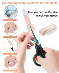 Fabric Gel Tube Sleeves Cover for Hammer Toe Fingers Protectors Separators US