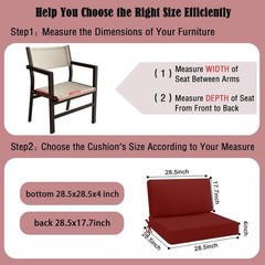 idee-home Outdoor Cushions for Patio Furniture, 28.5 x In, Spice