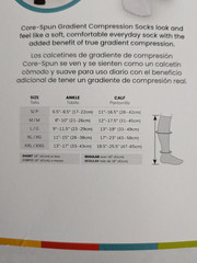 Core-Spun 20-30mmHg Gradient Compression Support Socks Black Size XL