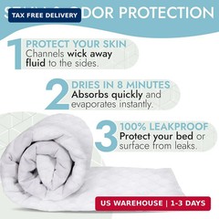 Premium Quality Bed Pad, Quilted, Waterproof, and Washable, 34″ x 52″ The Best U