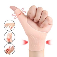 4x Silicone Gel Therapy Wrist Thumb Support Arthritis Pressure Corrector Gloves