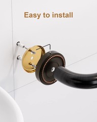 2 Pack 20 Inch Bronze Shower Grab Bar Matte Black, Munzong Antique Brass Bathroo