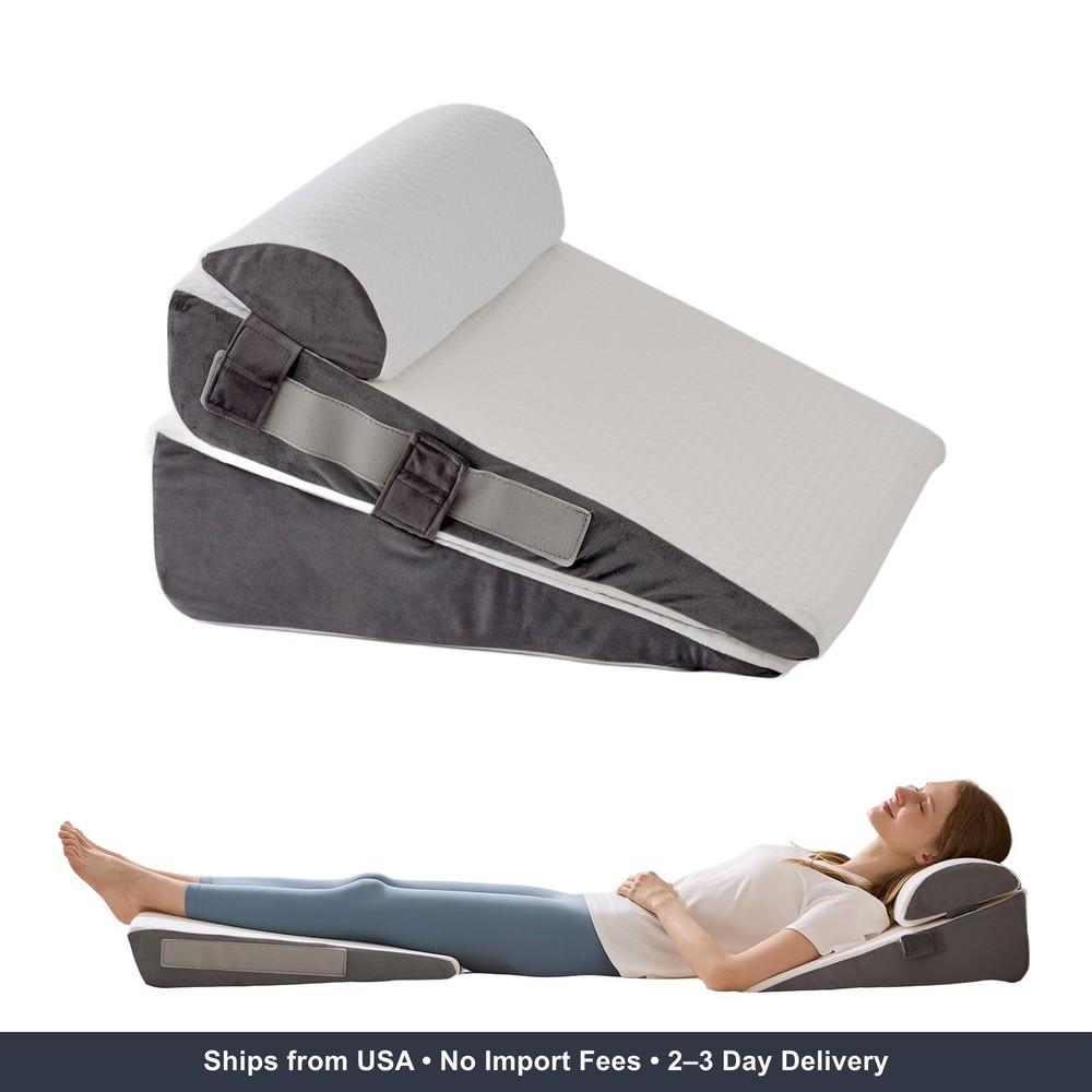 3Pcs Wedge Pillow Set for After Surgery,Acid Reflux Relief, Adjustable Bed Wedge
