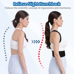 Posture Corrector Lumbar Low Back Support Shoulder Brace Belt Unisex Women Men