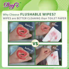 DAFI Flushable Adult Wet Wipes Unscented Septic Safe 720 Count