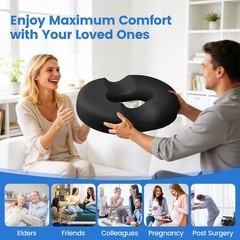 DailyCuddles Donut Pillow for Tailbone Pain, Hemorrhoids Cooling Gel Memory …