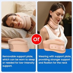 Neck Brace for Neck Pain and Medium (Pack of 1) Dual-purpose Version-Khaki