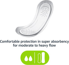 Thick Super Absorbent Unscented Menstrual Pads 48 Count Heavy Flow Period