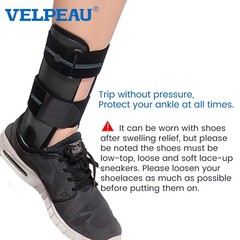 VELPEAU Ankle Brace – Stirrup Ankle Splint – Stabilizer Suppor for Sprains S/L