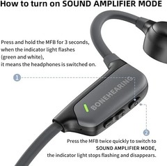 Bone Conduction Hearing Amplifier Bluetooth Open Ear Wireless Headphones