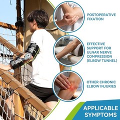 Elbow Brace Hinge Adjustable Post OP ROM with Sling LEFT, KOMZER Open Box
