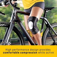 Performance Compression Knee , Ideal for Everyday Activities, Size – Black