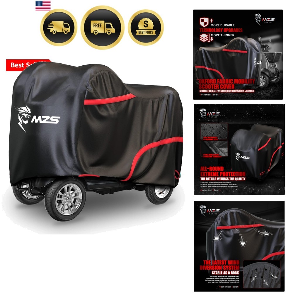 Mobility Scooter Cover, 420D Waterproof Outdoor Protection Electric Scooter S…