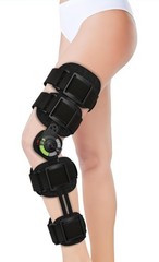 Hinged Knee Brace, Post Op ROM Adjustable Recovery Support for ACL, PCL, MCL