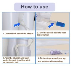 Urinal Reusable Male Urinal Pee Bag Portable Wearable Men’s Urinal Collector M