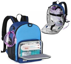 Feeding Tube Backpack Fits 500Ml Bag and Enteral Feeding Pump (Compatible with E