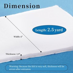 Pllieay Adhesive Felt Premium Grade Orthopedic Felt Roll 1/4 X 6 X 2.5Yd. Qua