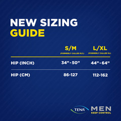 TENA Men Maximum Plus Incontinence Underwear L/XL 44-64″ Breathable Grey 56Count